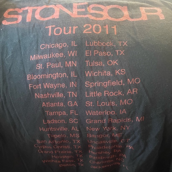 Stone Sour 2011 concert shirt - Picture 2 of 2